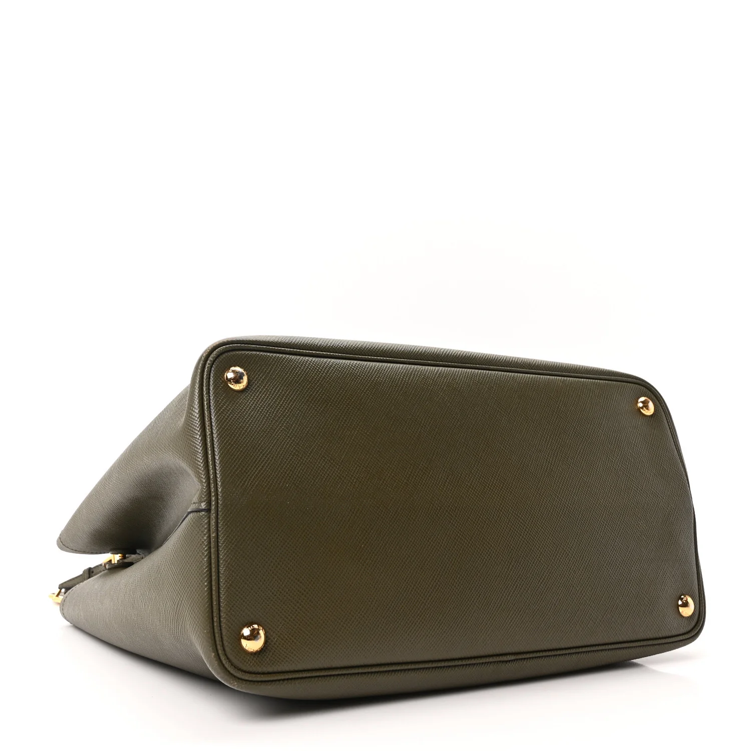 Saffiano Cuir Large Double Bag Militaire - Image 4