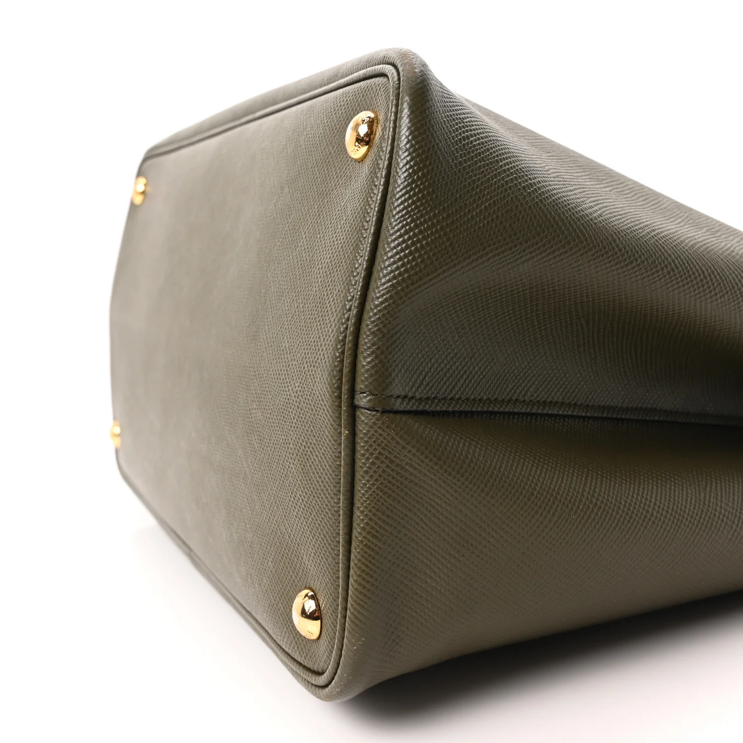 Saffiano Cuir Large Double Bag Militaire - Image 9