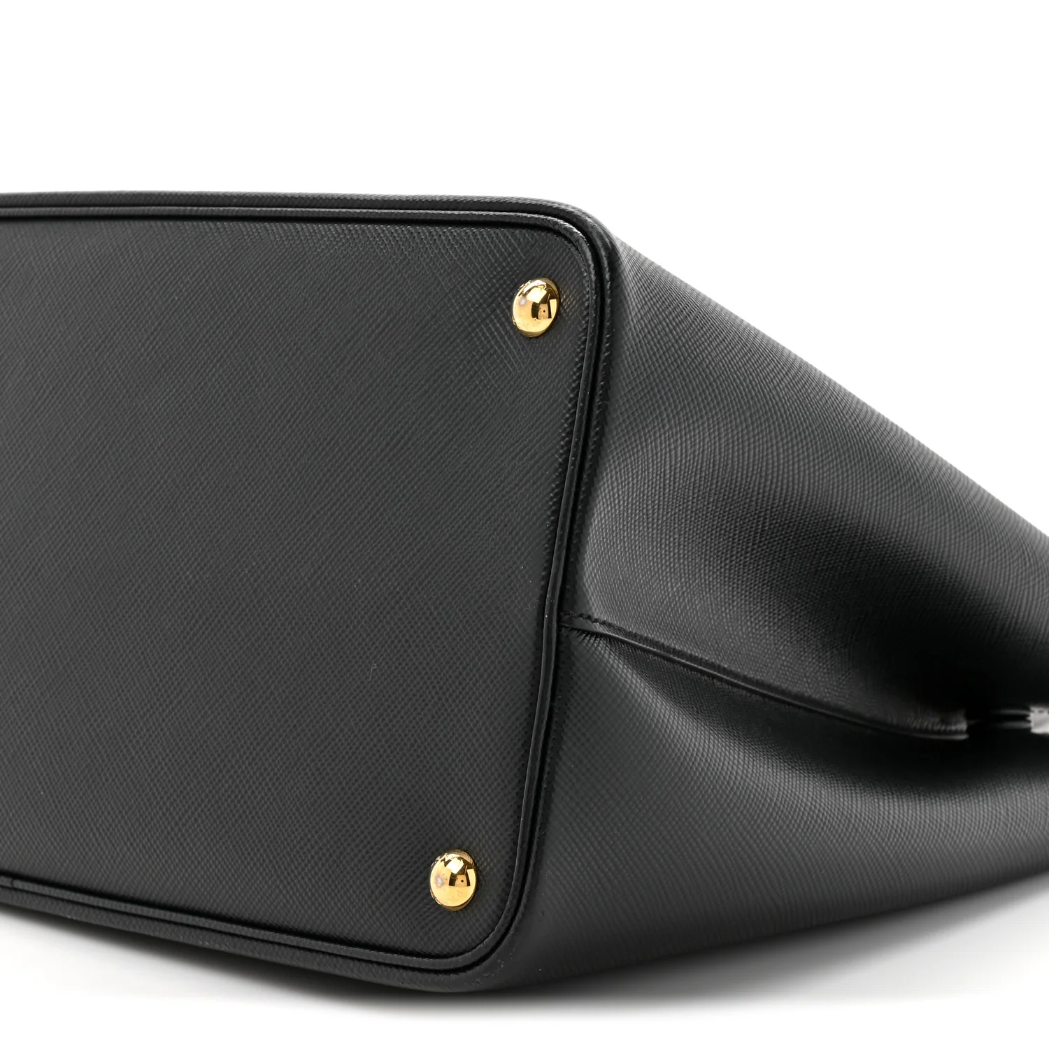 Saffiano Cuir Medium Double Bag Black Fuoco - Image 8