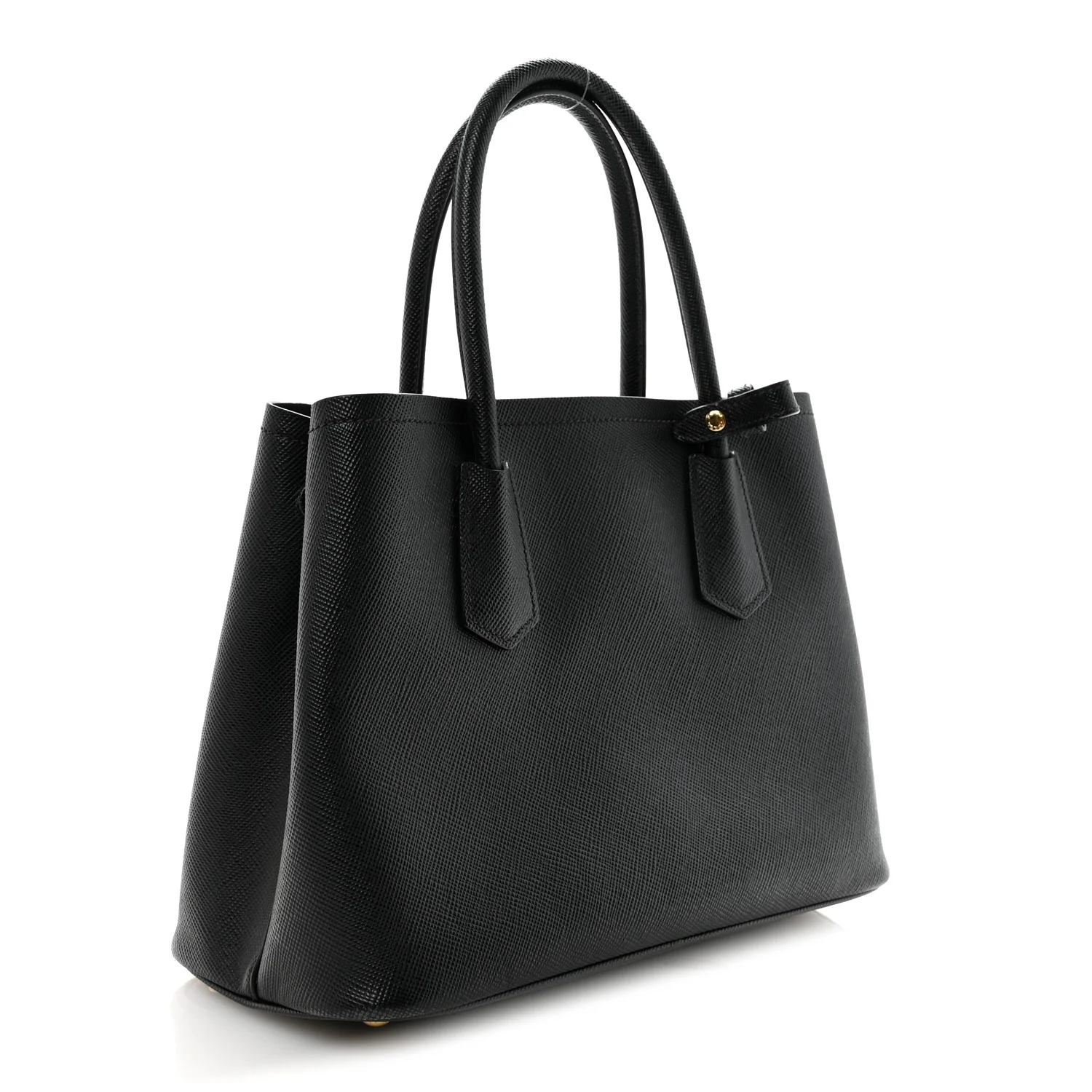 Saffiano Cuir Small Double Bag Black - Image 3