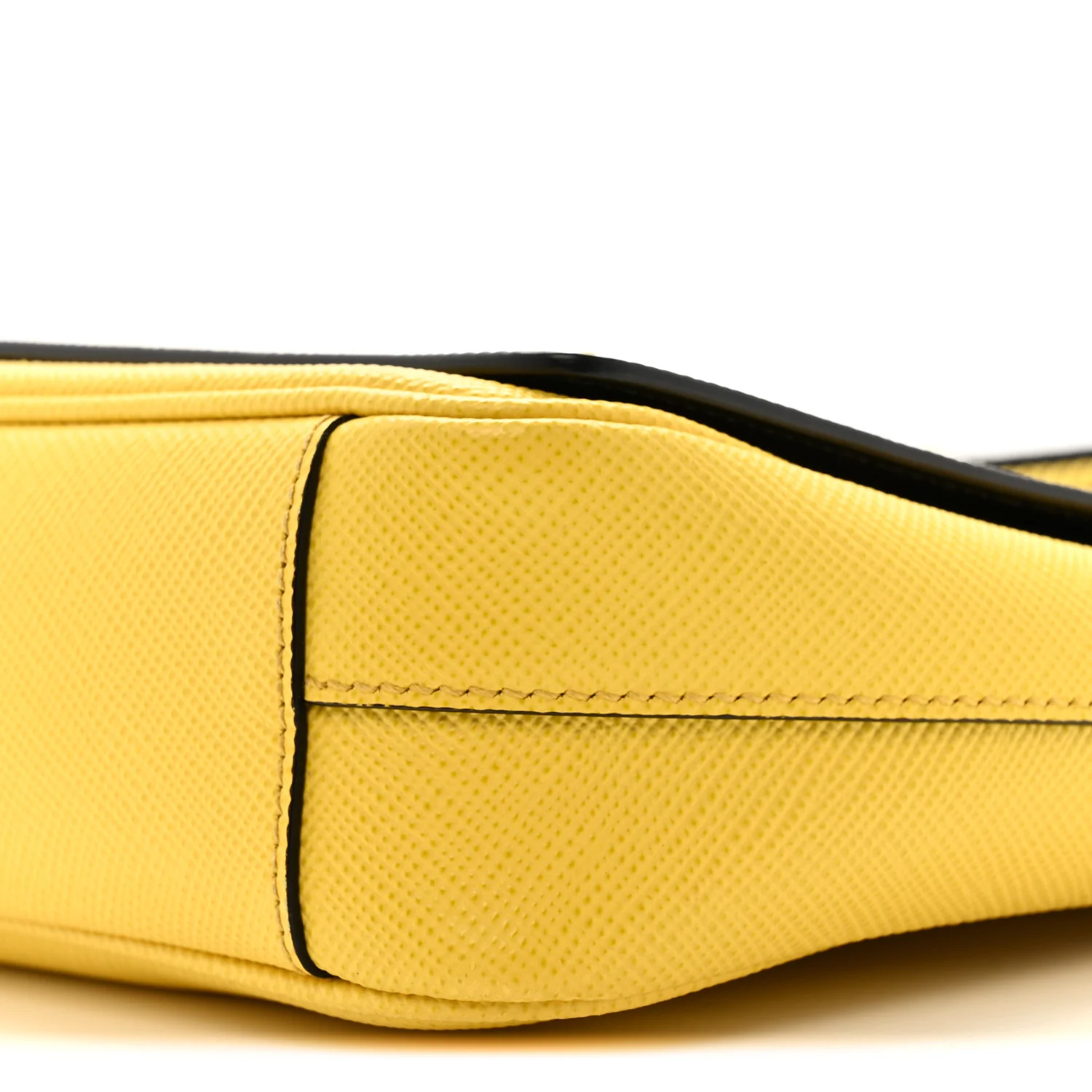 Saffiano Cuir Triangle Logo Embossed Flap Crossbody Sole - Image 10