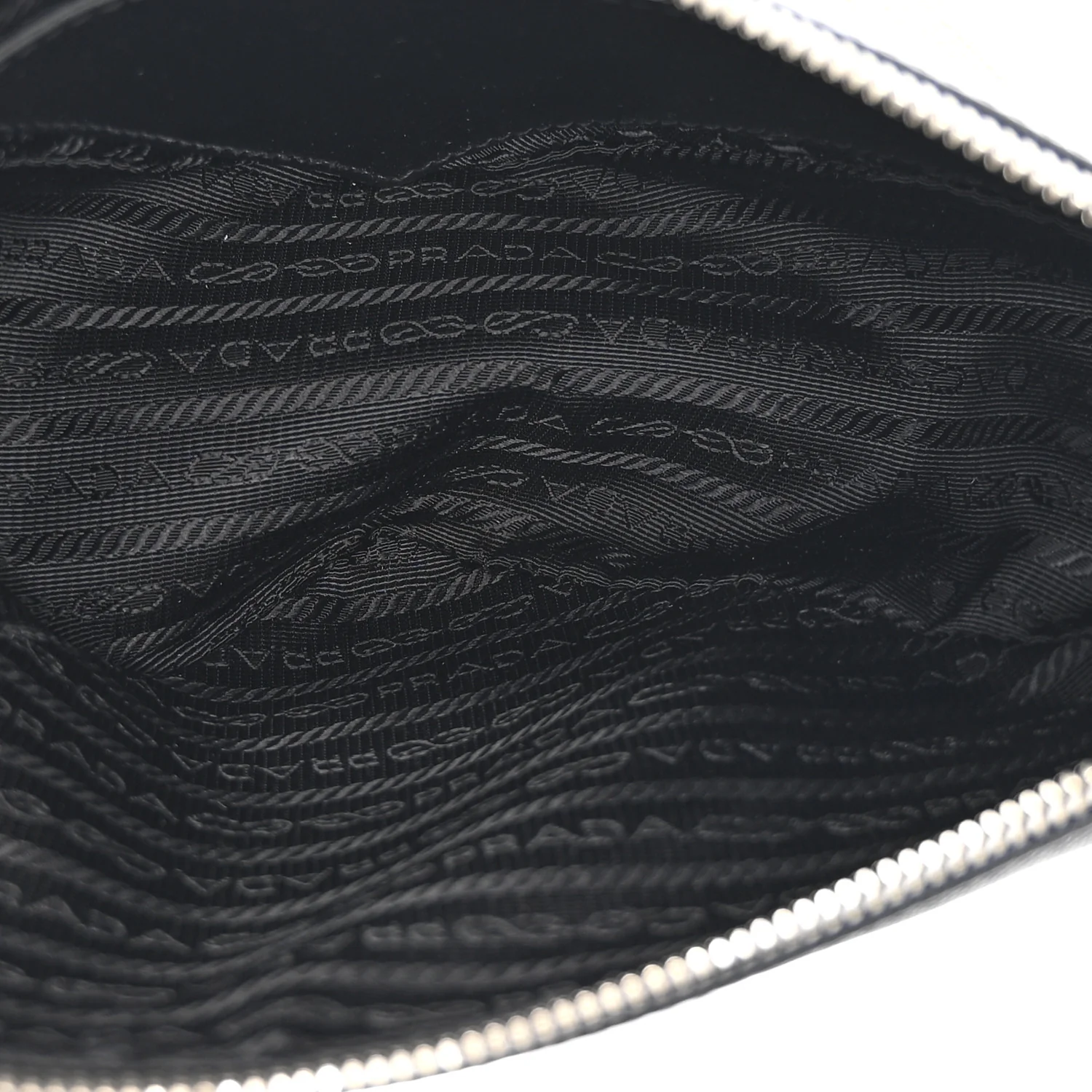 Saffiano Cuir Triangle Logo Embossed Triangle Shoulder Bag Black - Image 5