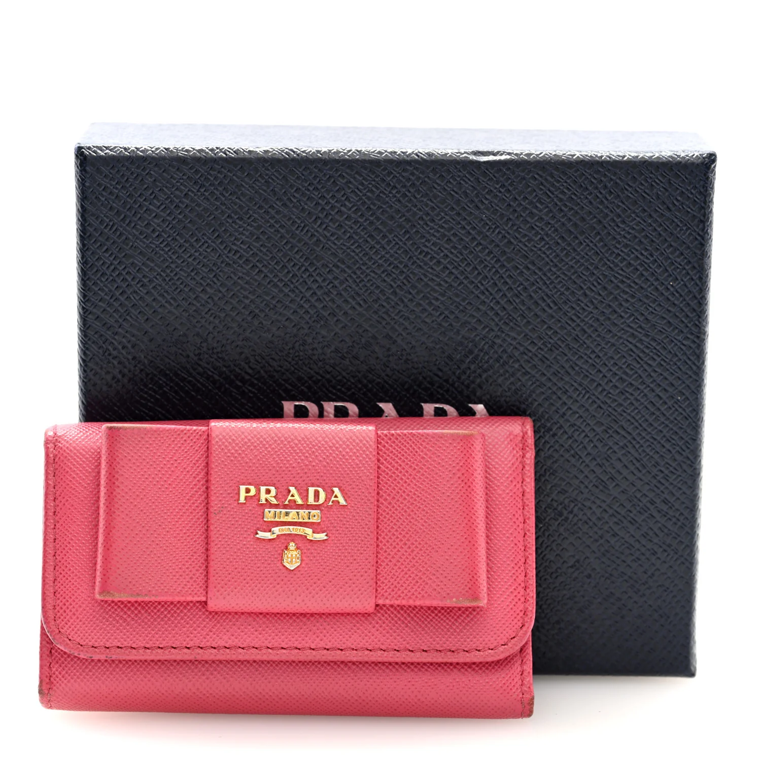 Saffiano Fiocco Bow Metal 6 Key Holder Peonia - Image 7