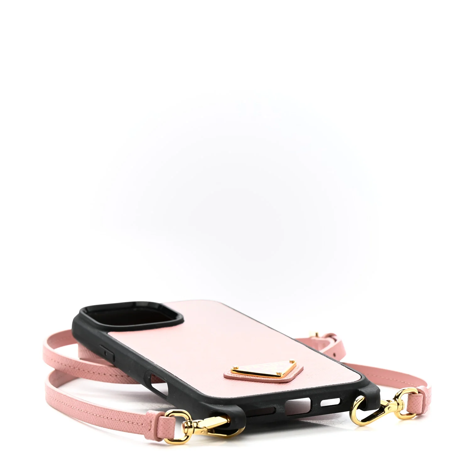 Saffiano iPhone 16 Pro Max Case With Strap Peach - Image 4