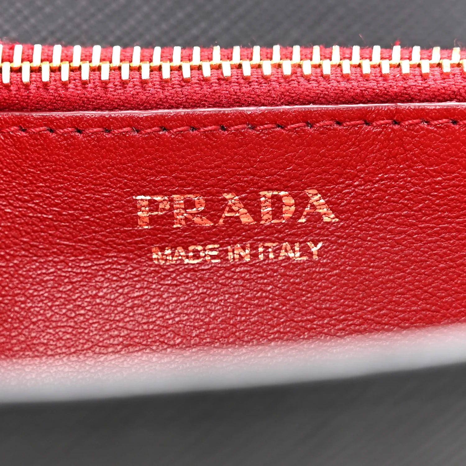 Saffiano Lux Chain Wallet Black - Image 6