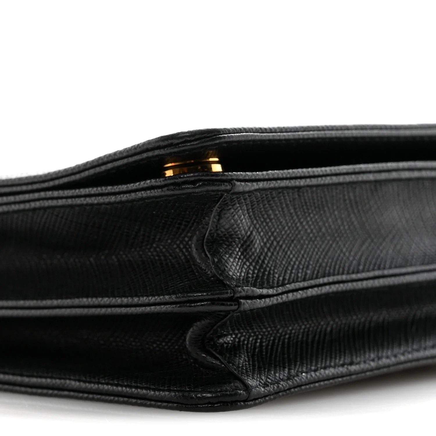 Saffiano Lux Chain Wallet Black - Image 8