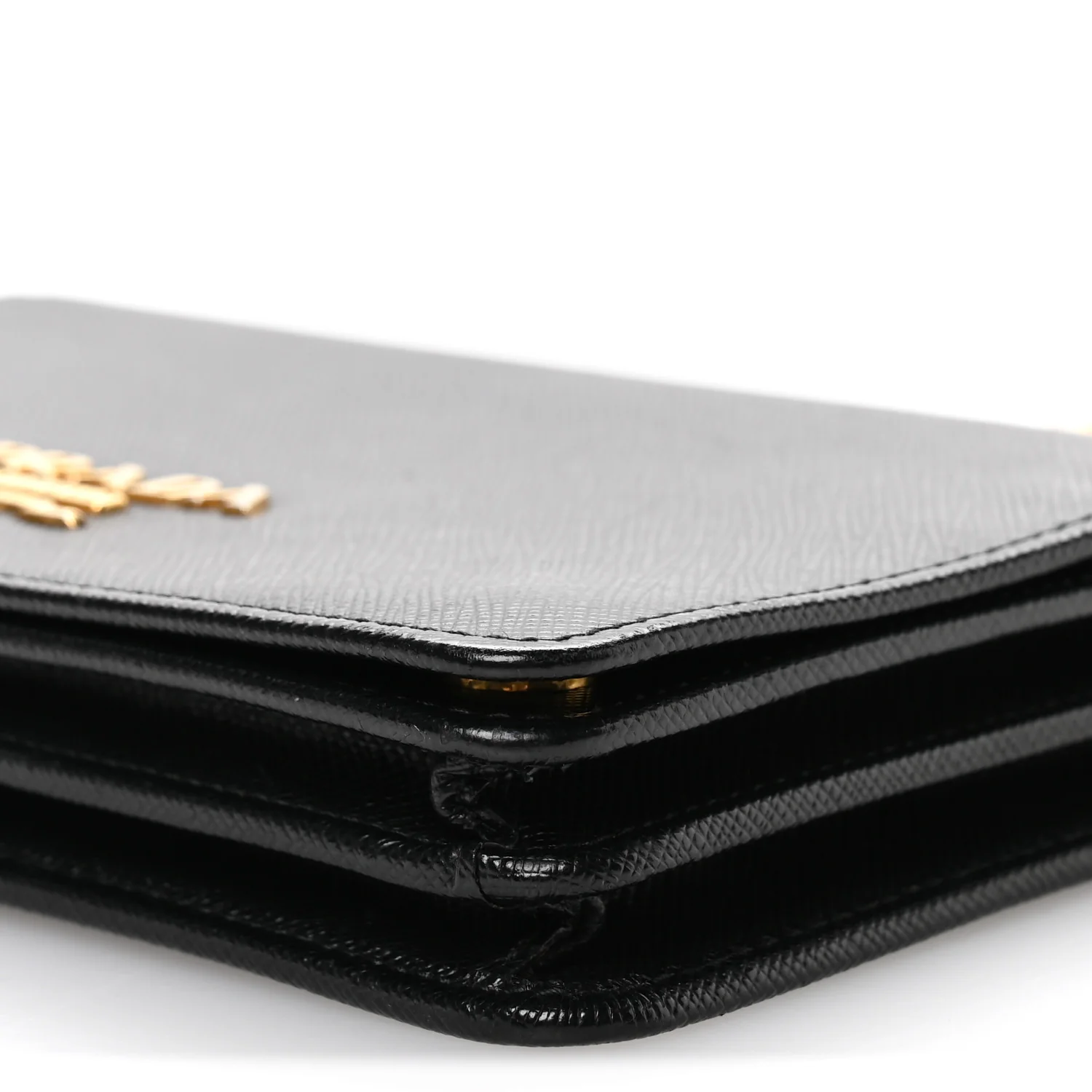Saffiano Lux Chain Wallet Nero Black - Image 11