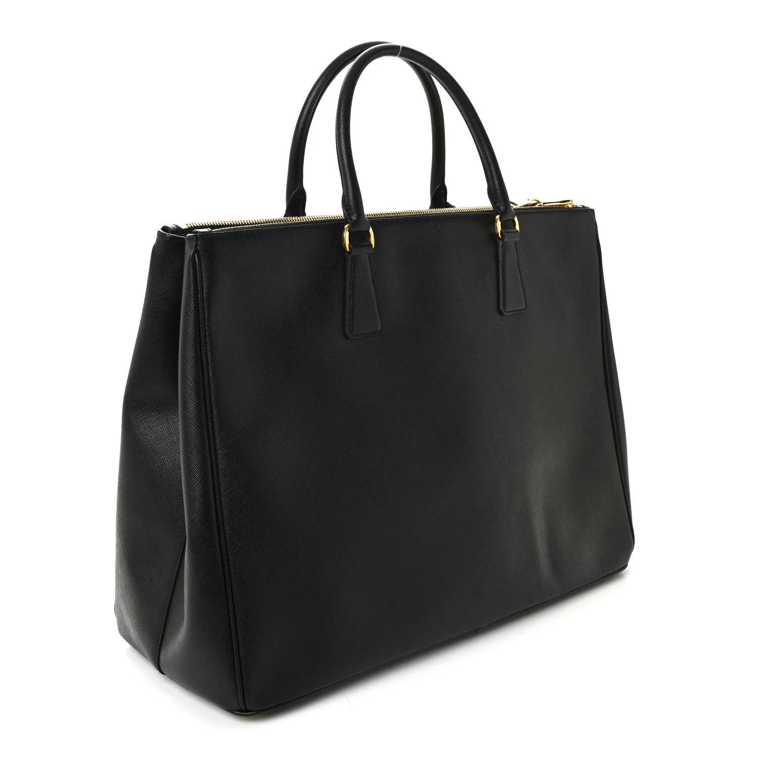 Saffiano Lux Extra Large Galleria Double Zip Tote Black - Image 3