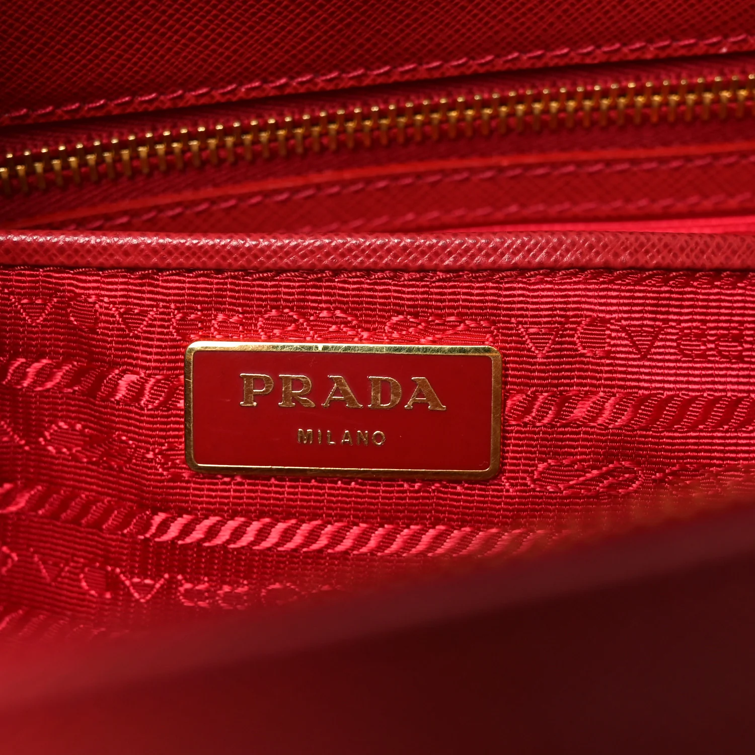 Saffiano Lux Extra Large Galleria Double Zip Tote Fuoco - Image 6