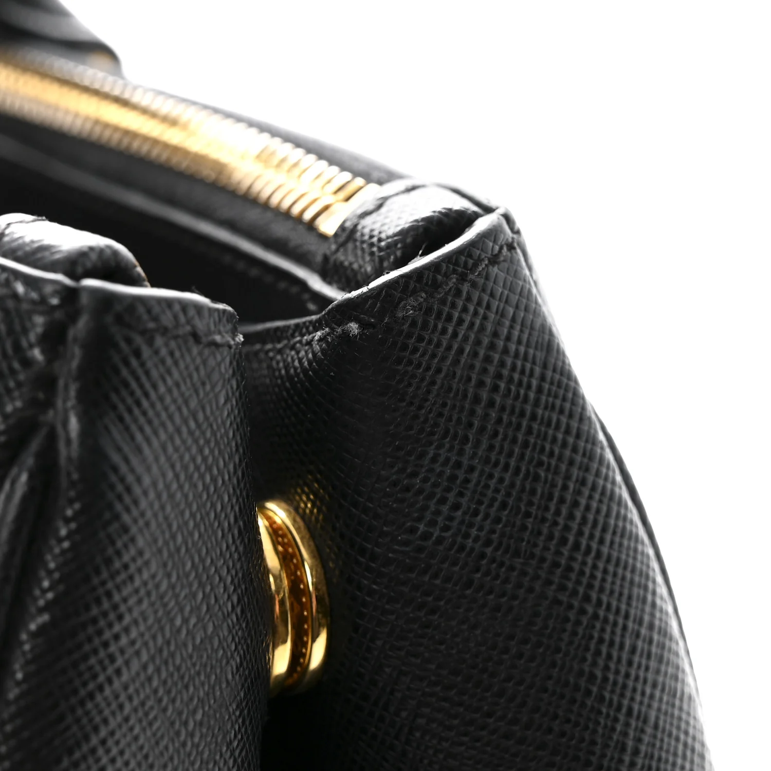 Saffiano Lux Large Galleria Double Zip Tote Black - Image 12