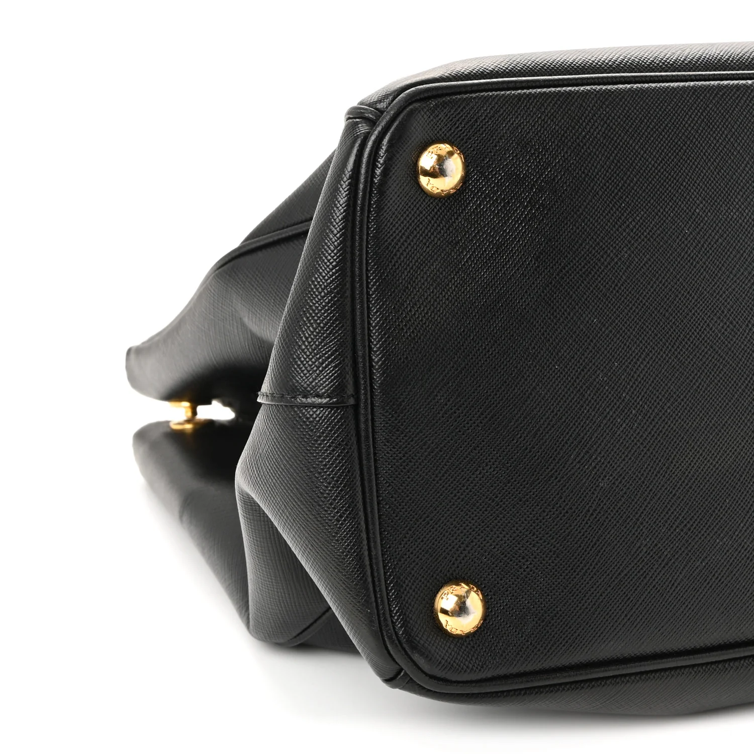 Saffiano Lux Large Galleria Double Zip Tote Black - Image 8