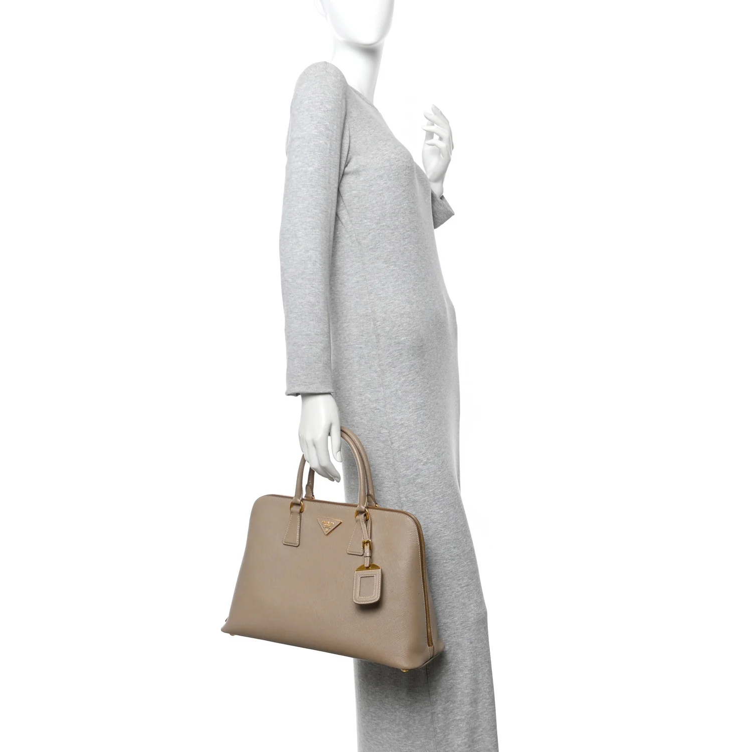 Saffiano Lux Large Promenade Tote Cammeo - Image 2