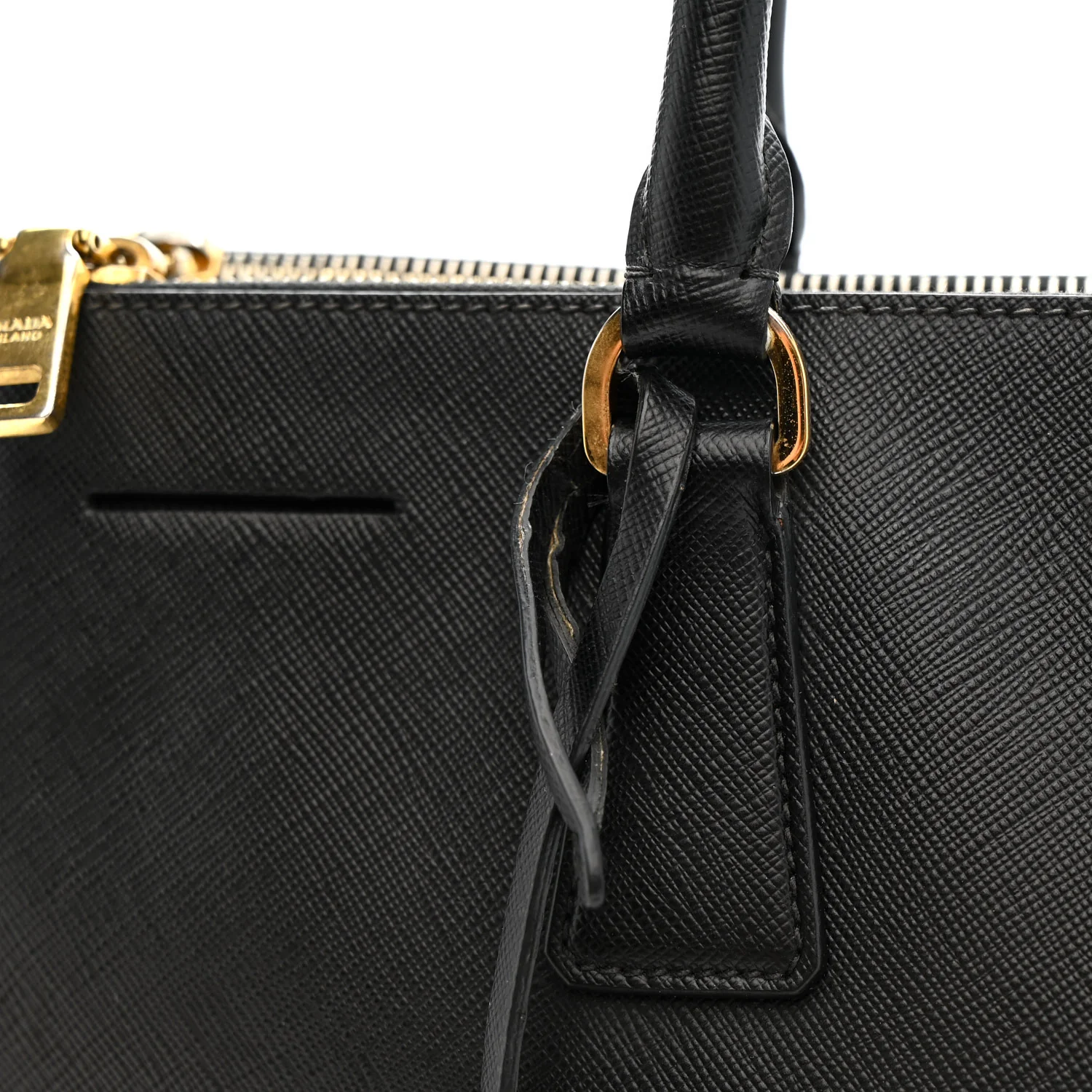 Saffiano Lux Medium Double Zip Black - Image 13