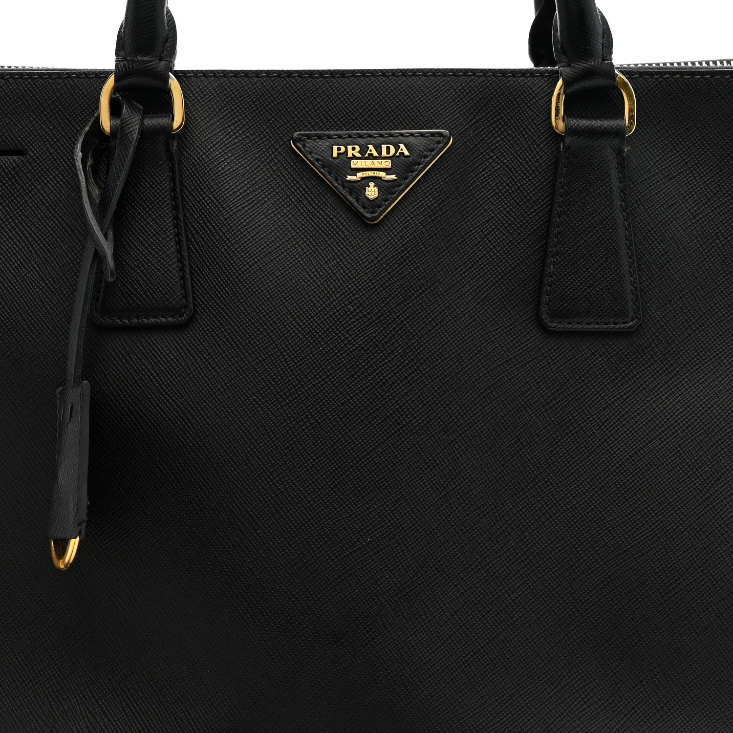 Saffiano Lux Medium Double Zip Black - Image 8