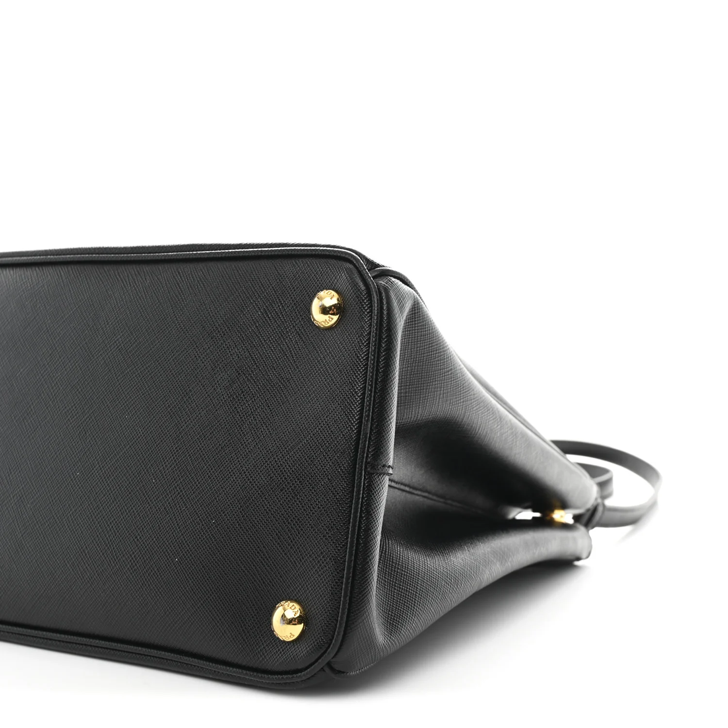 Saffiano Lux Medium Galleria Double Zip Black Black - Image 12