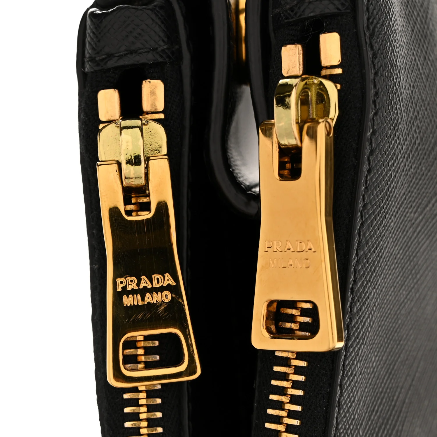 Saffiano Lux Medium Galleria Double Zip Tote Black - Image 7