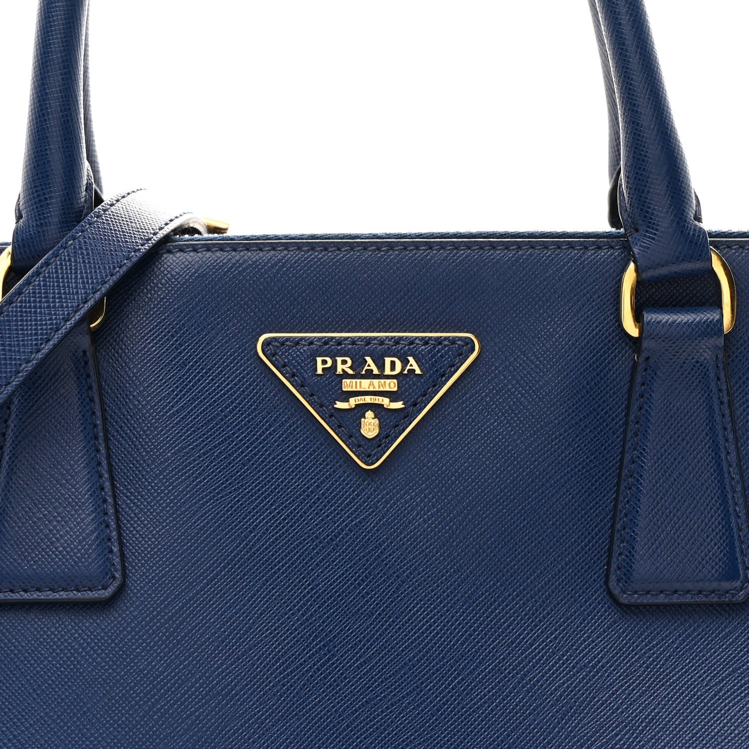 Saffiano Lux Medium Galleria Double Zip Tote Bluette - Image 8