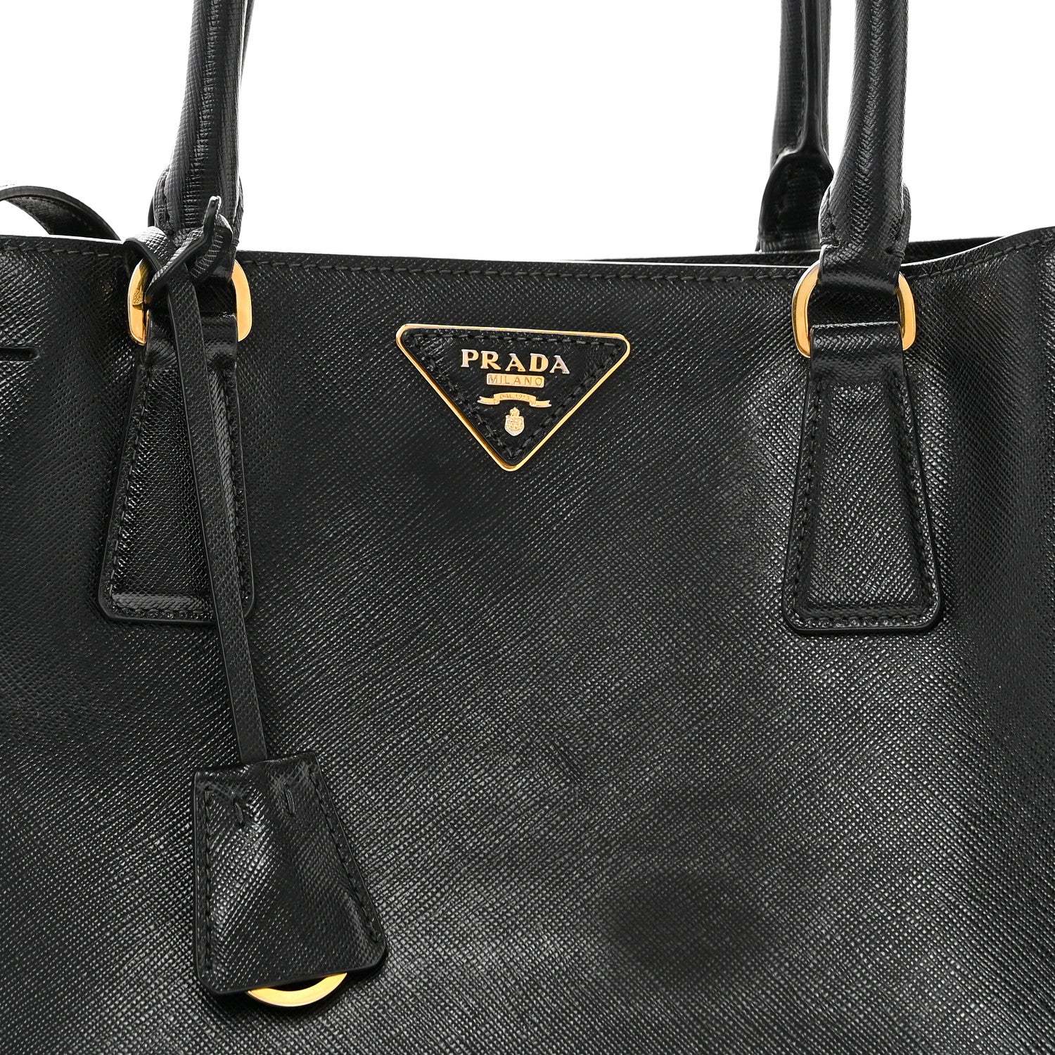Saffiano Lux Medium Tote Black - Image 7