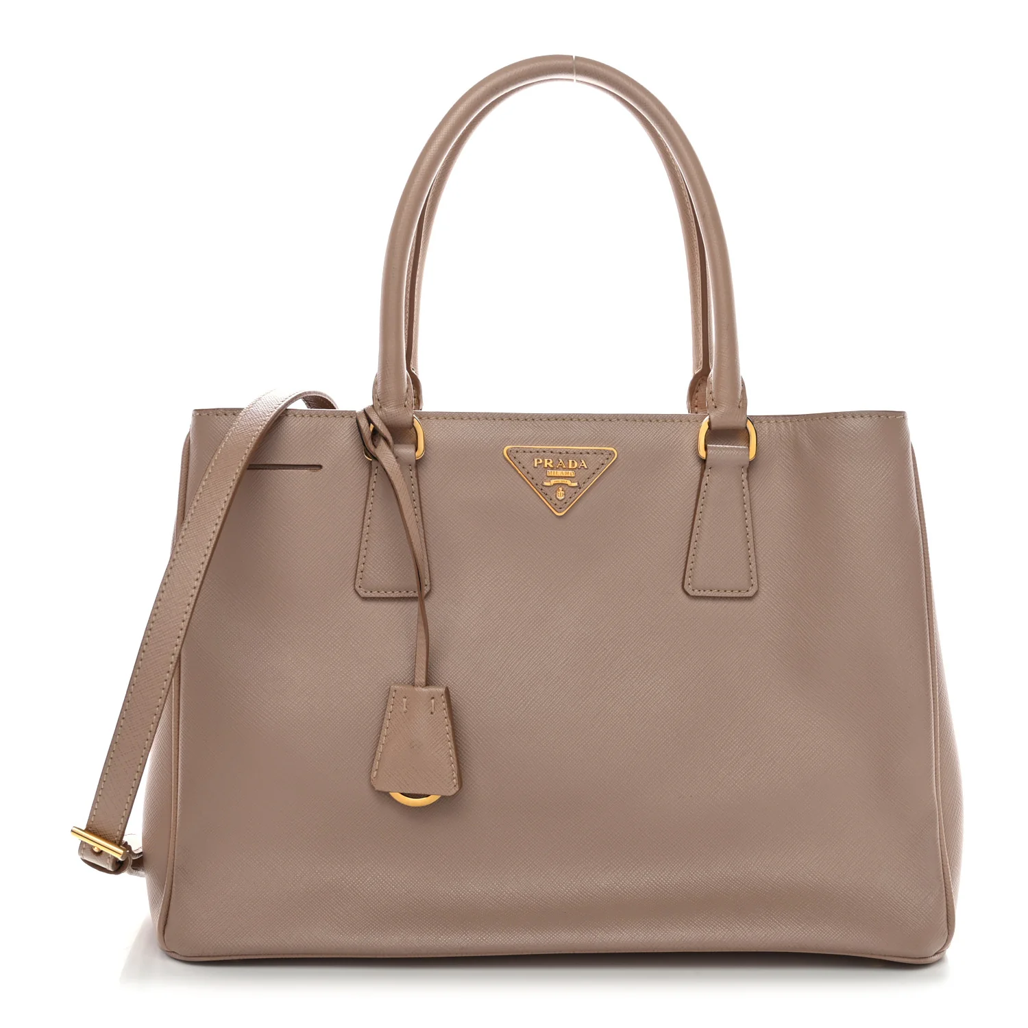 Saffiano Lux Medium Tote Cammeo