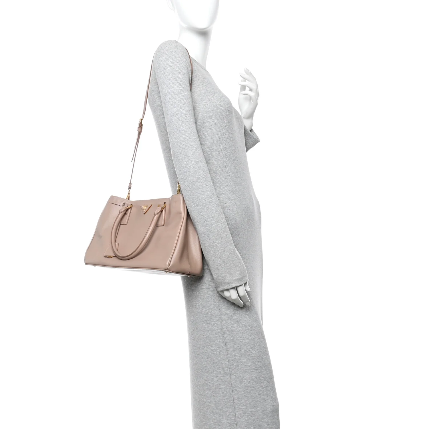 Saffiano Lux Medium Tote Cammeo - Image 4