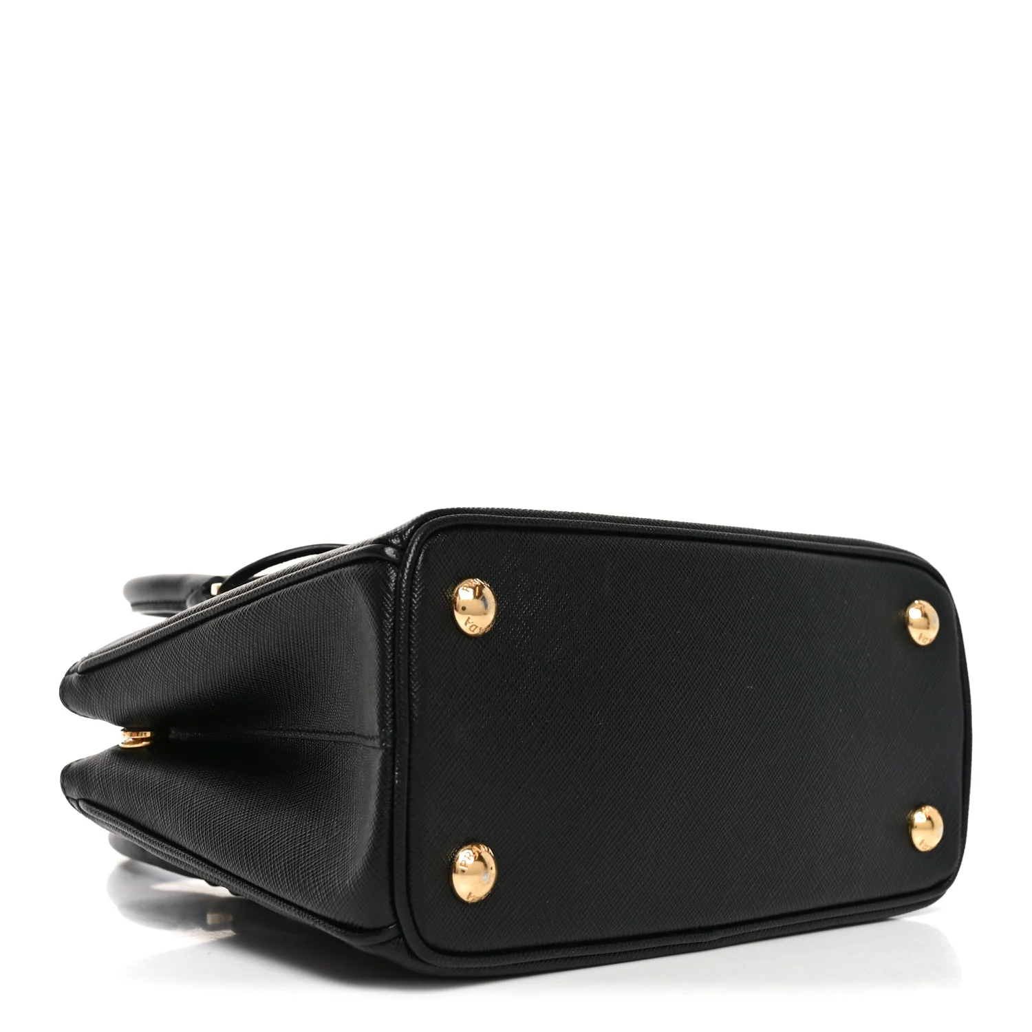 Saffiano Lux Micro Galleria Shoulder Bag Black - Image 4