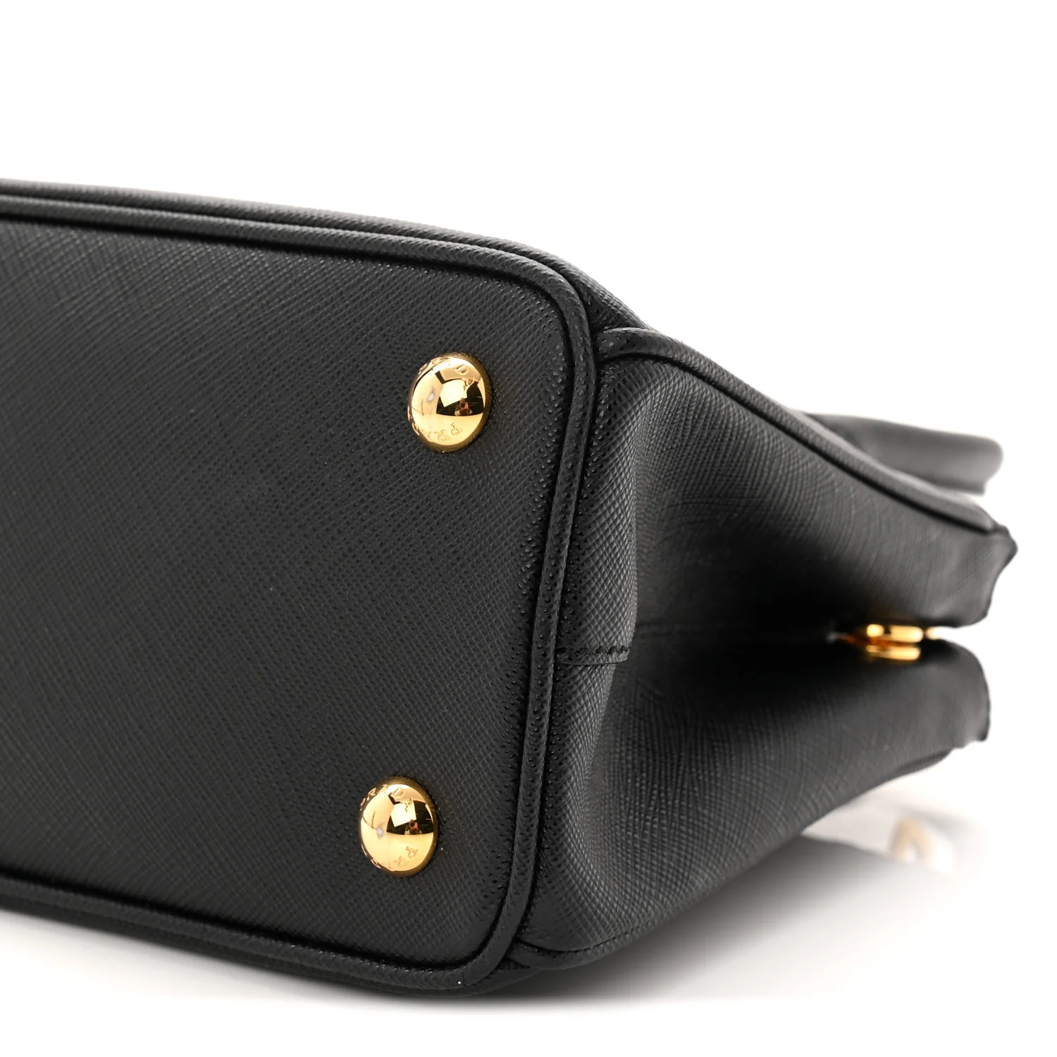 Saffiano Lux Mini Galleria Double Zip Tote Black - Image 10
