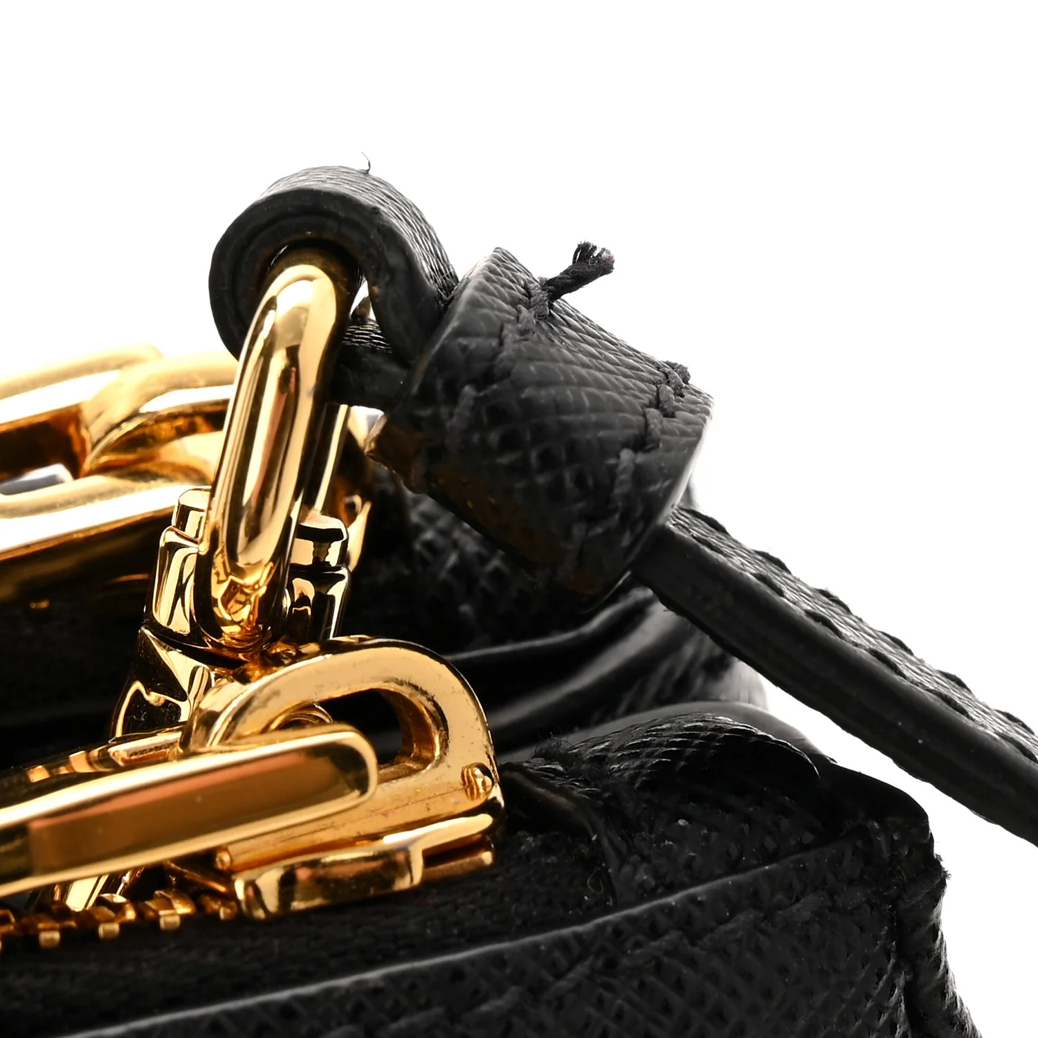 Saffiano Lux Mini Galleria Double Zip Tote Black - Image 11
