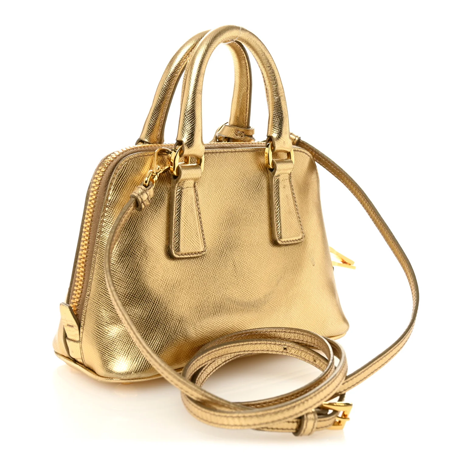 Saffiano Lux Mini Promenade Tote Platino - Image 3