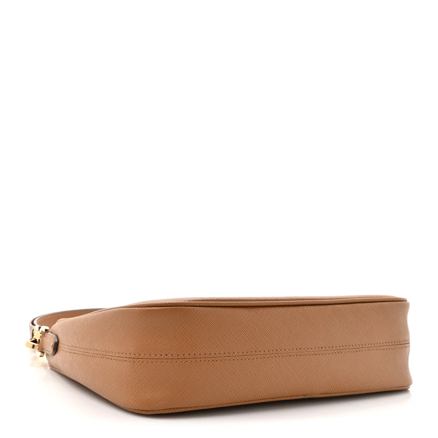 Saffiano Lux Mini Re-Edition Shoulder Bag Caramel - Image 4