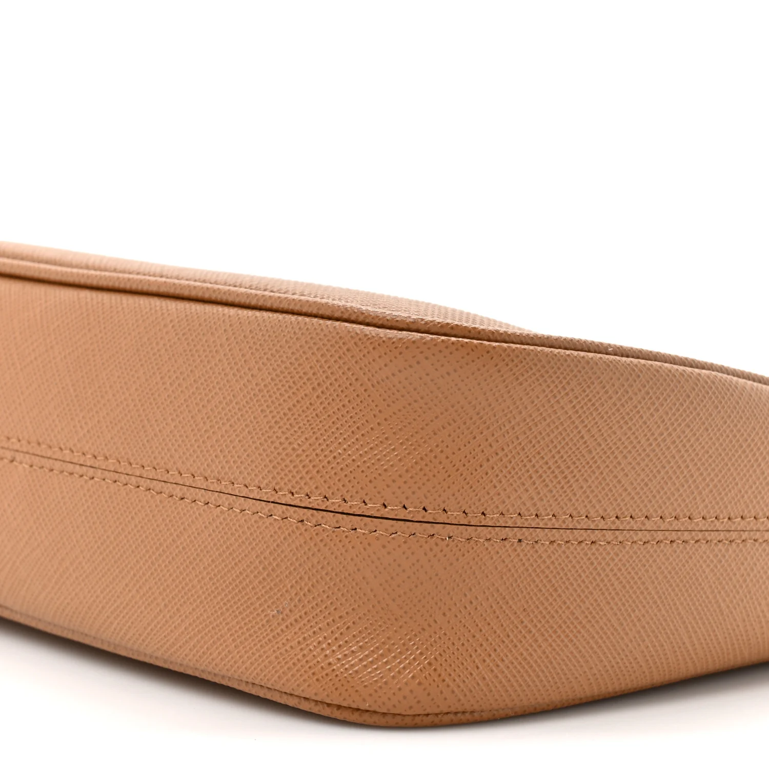 Saffiano Lux Mini Re-Edition Shoulder Bag Caramel - Image 8