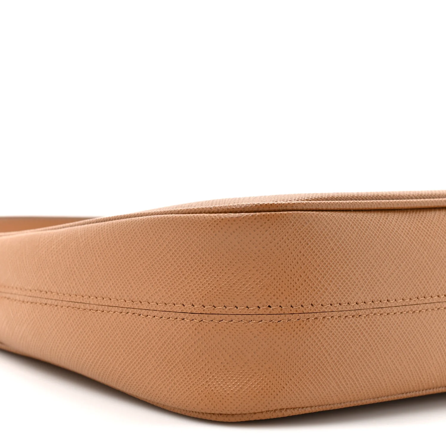 Saffiano Lux Mini Re-Edition Shoulder Bag Caramel - Image 9