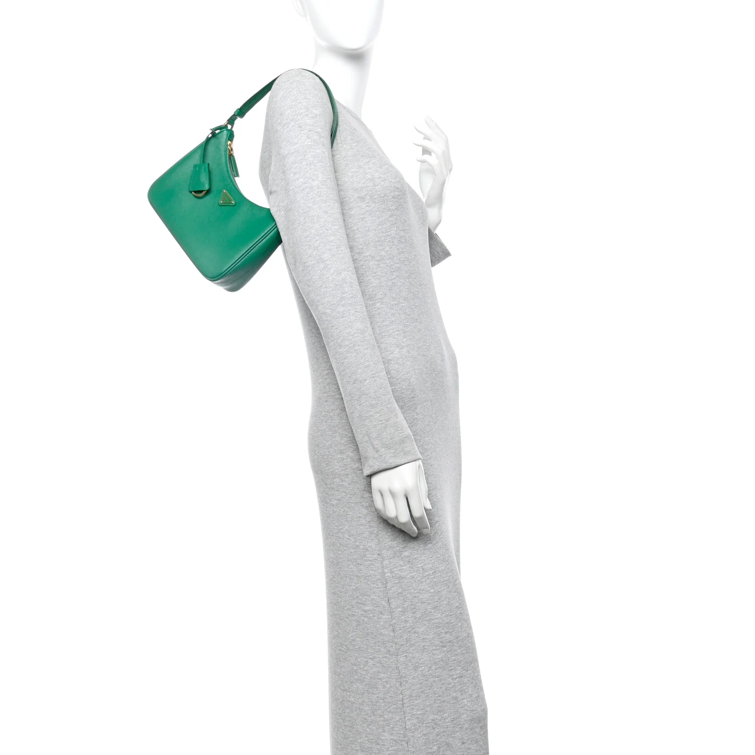 Saffiano Lux Mini Re-Edition Shoulder Bag Mango - Image 2