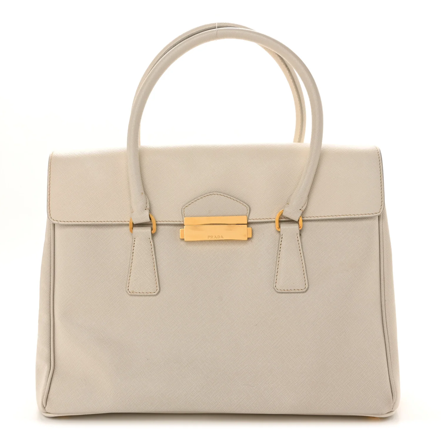 Saffiano Lux Pattina Tote Talco