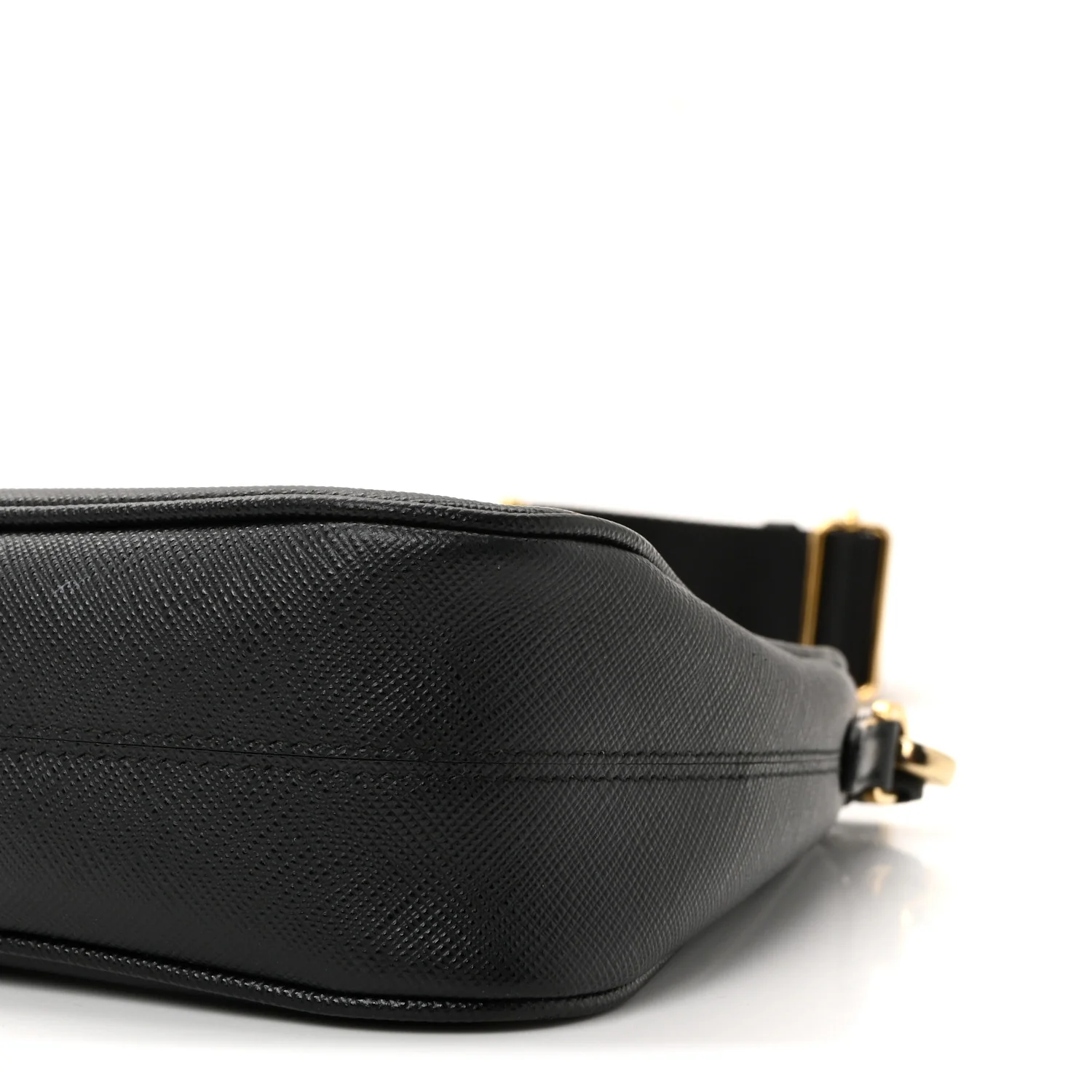 Saffiano Lux Re-Edition 2005 Shoulder Bag Black - Image 9