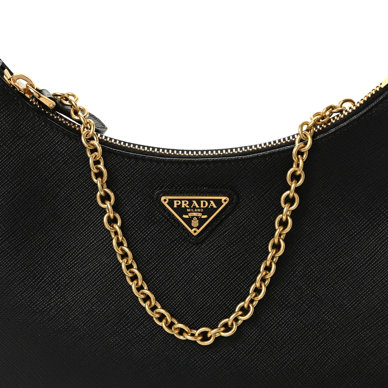 Saffiano Lux Re-Edition 2005 Shoulder Bag Black - Image 7