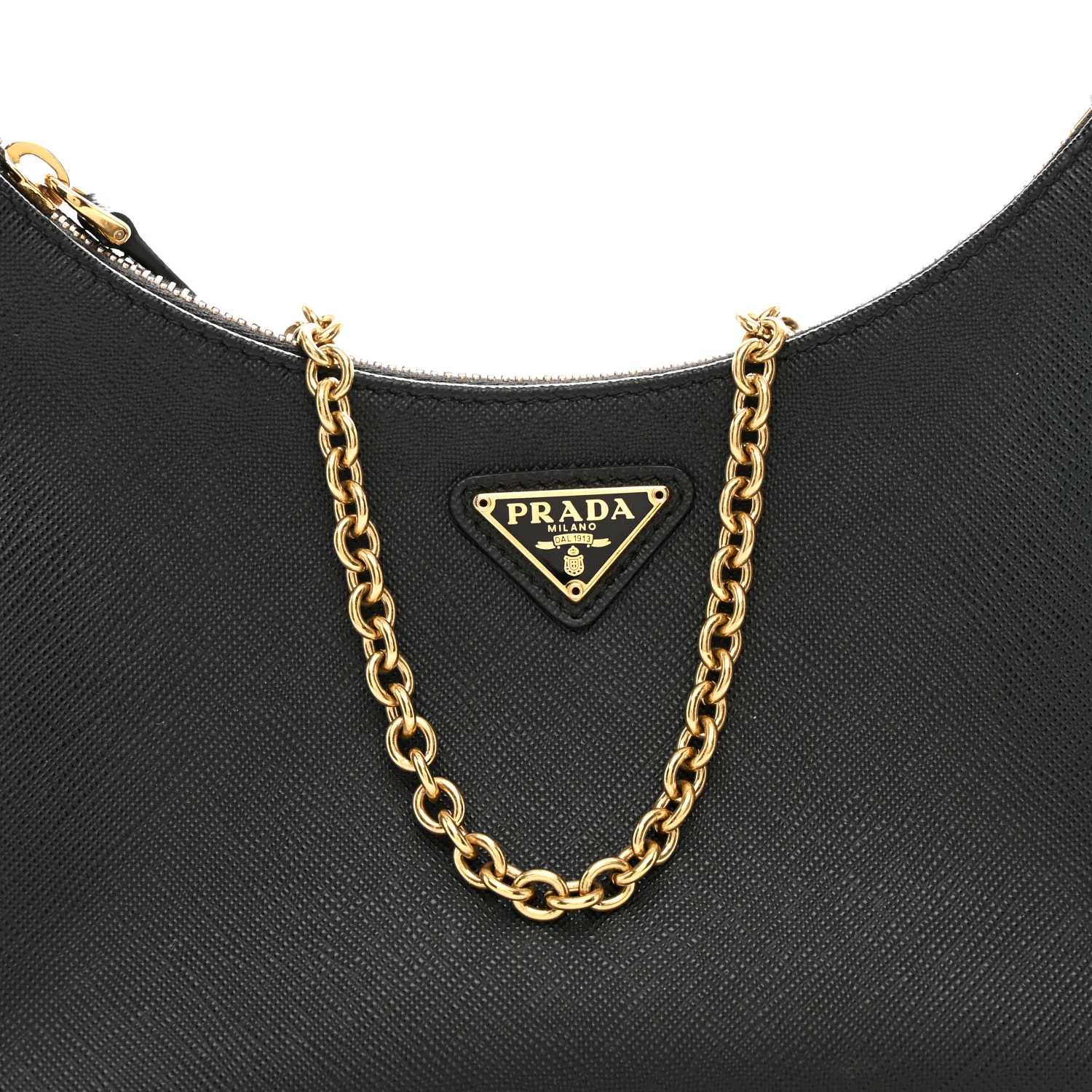 Saffiano Lux Re-Edition 2005 Shoulder Bag Black - Image 9