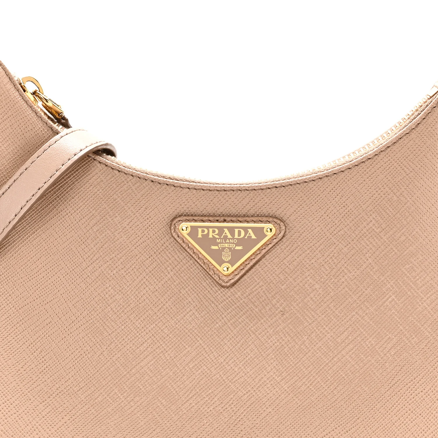 Saffiano Lux Re-Edition Mini Shoulder Bag Cammeo - Image 7