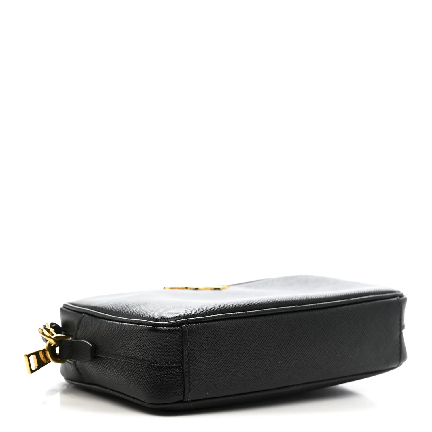 Saffiano Lux Small Camera Crossbody Bag Black - Image 4