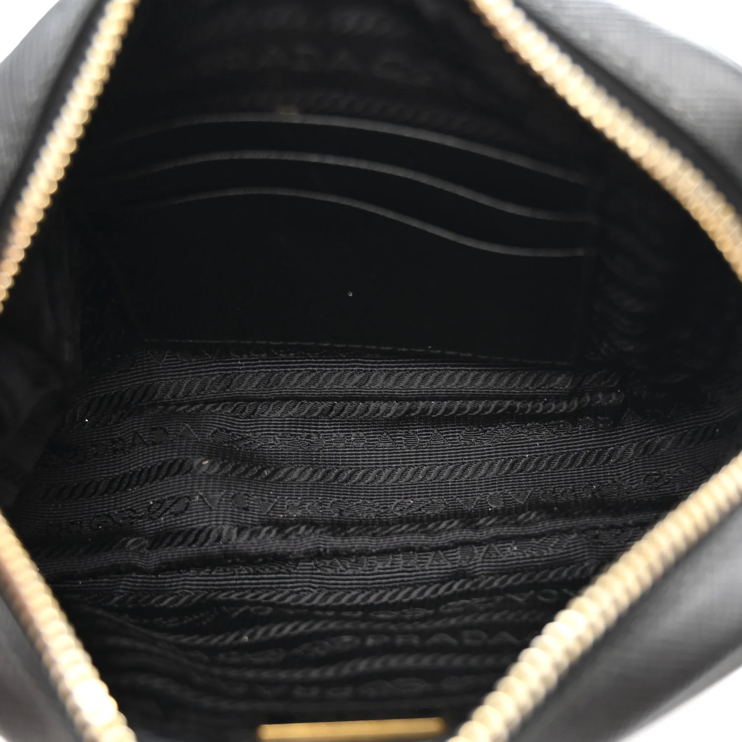 Saffiano Lux Small Camera Crossbody Bag Black - Image 5