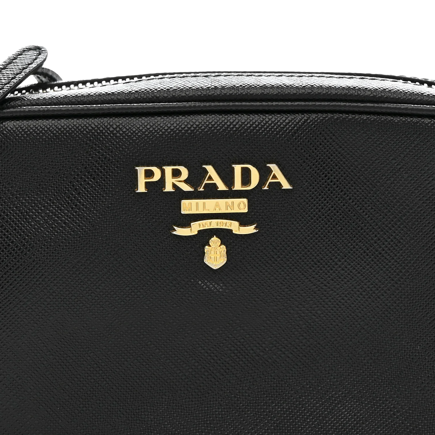 Saffiano Lux Small Camera Crossbody Bag Black - Image 8