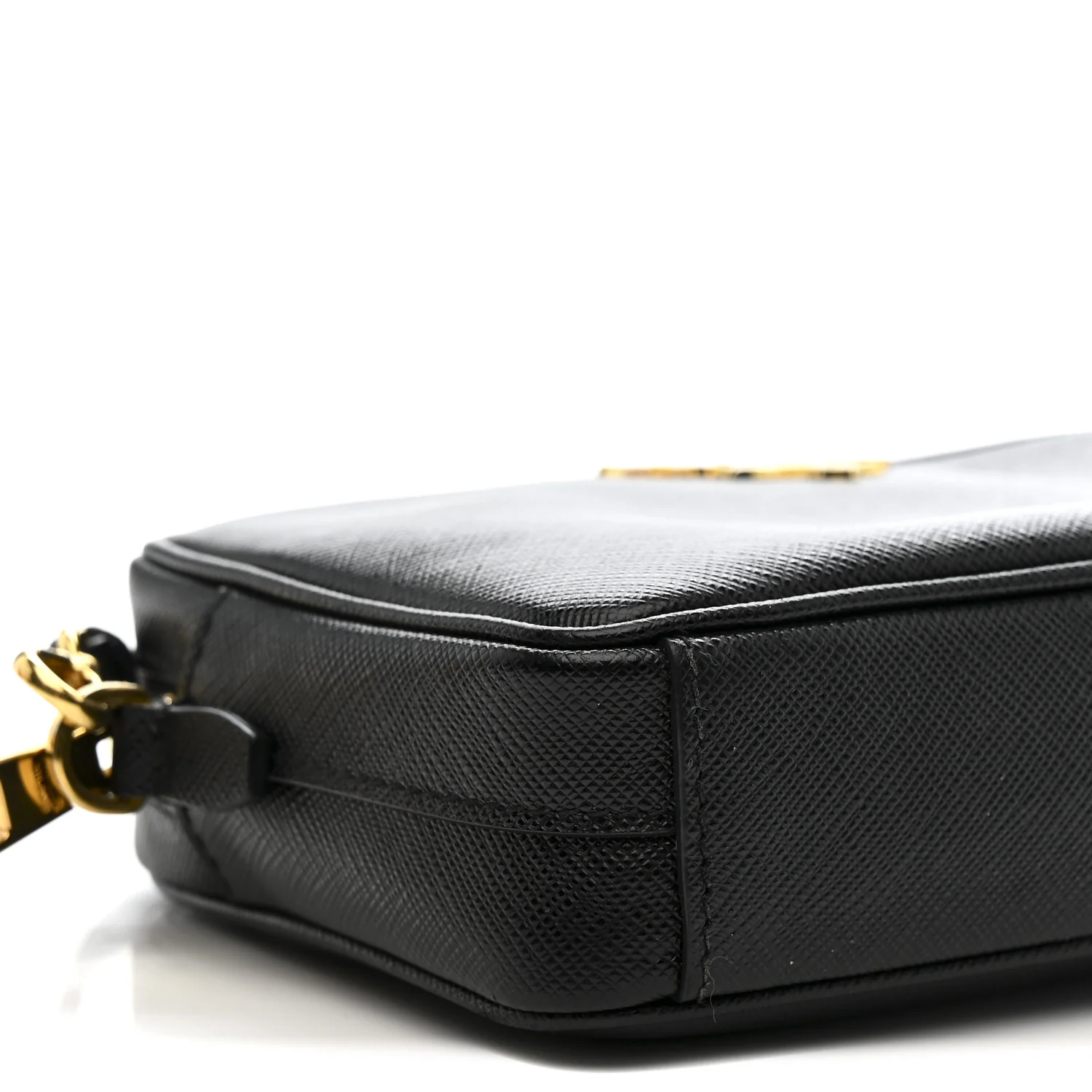 Saffiano Lux Small Camera Crossbody Bag Black - Image 9