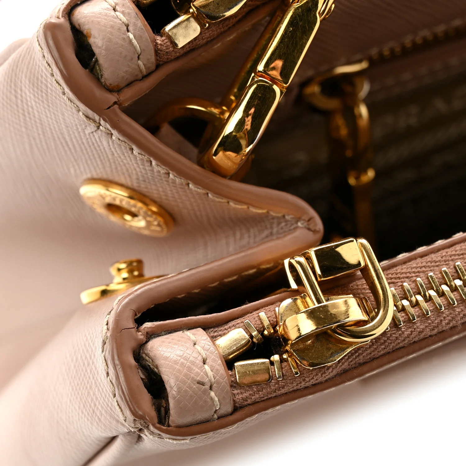 Saffiano Lux Small Galleria Double Zip Tote Cammeo - Image 15