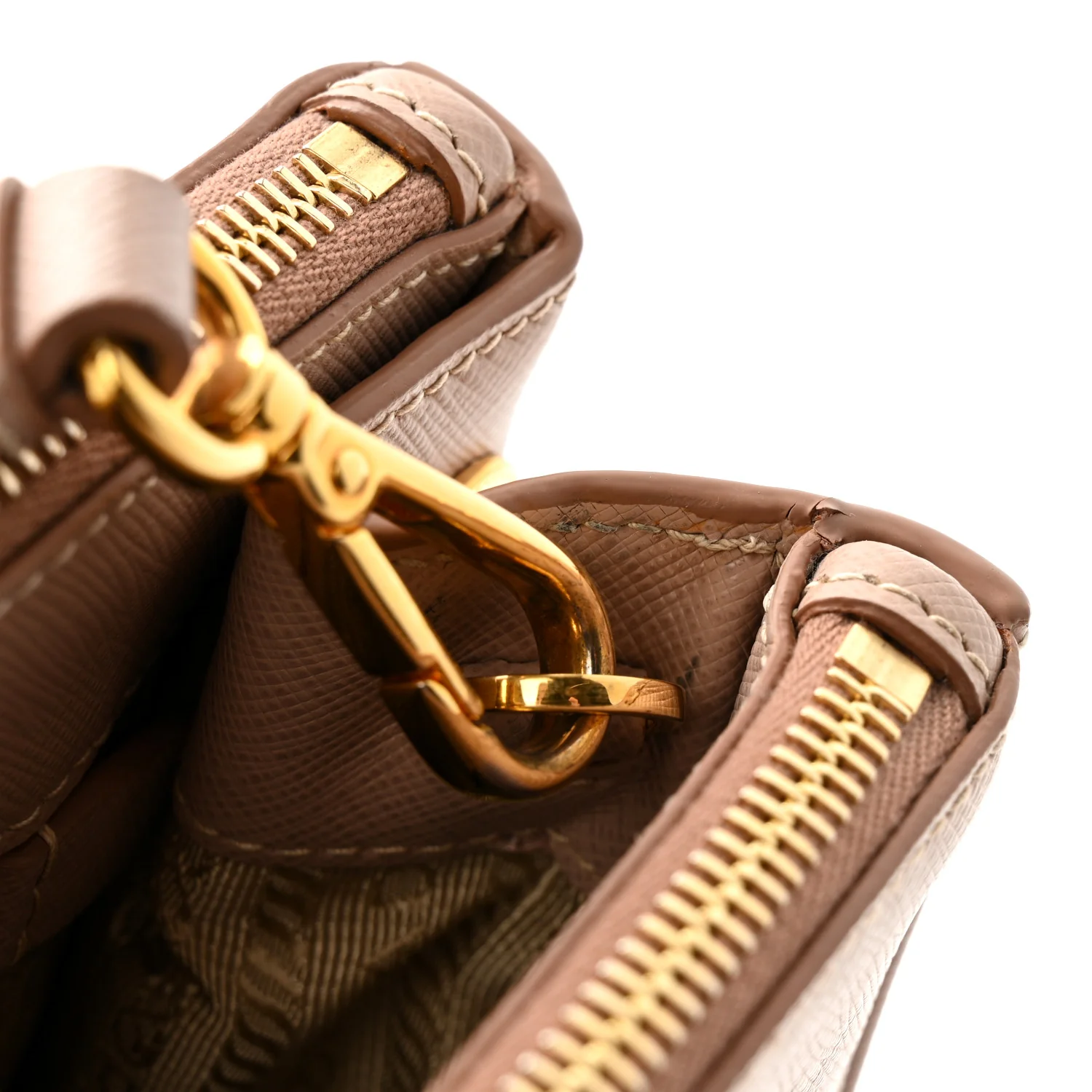 Saffiano Lux Small Galleria Double Zip Tote Cammeo - Image 16