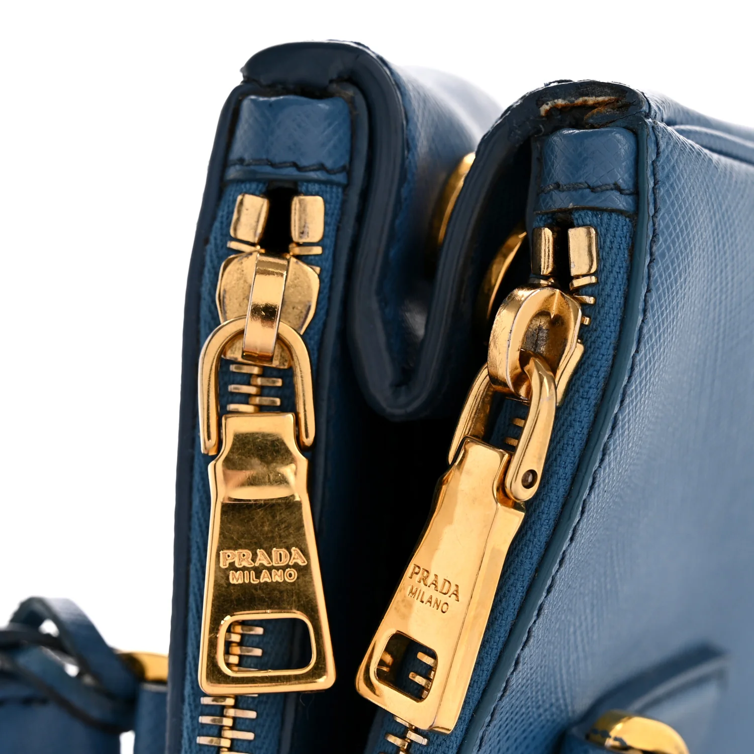 Saffiano Lux Small Galleria Double Zip Tote Cobalto - Image 12