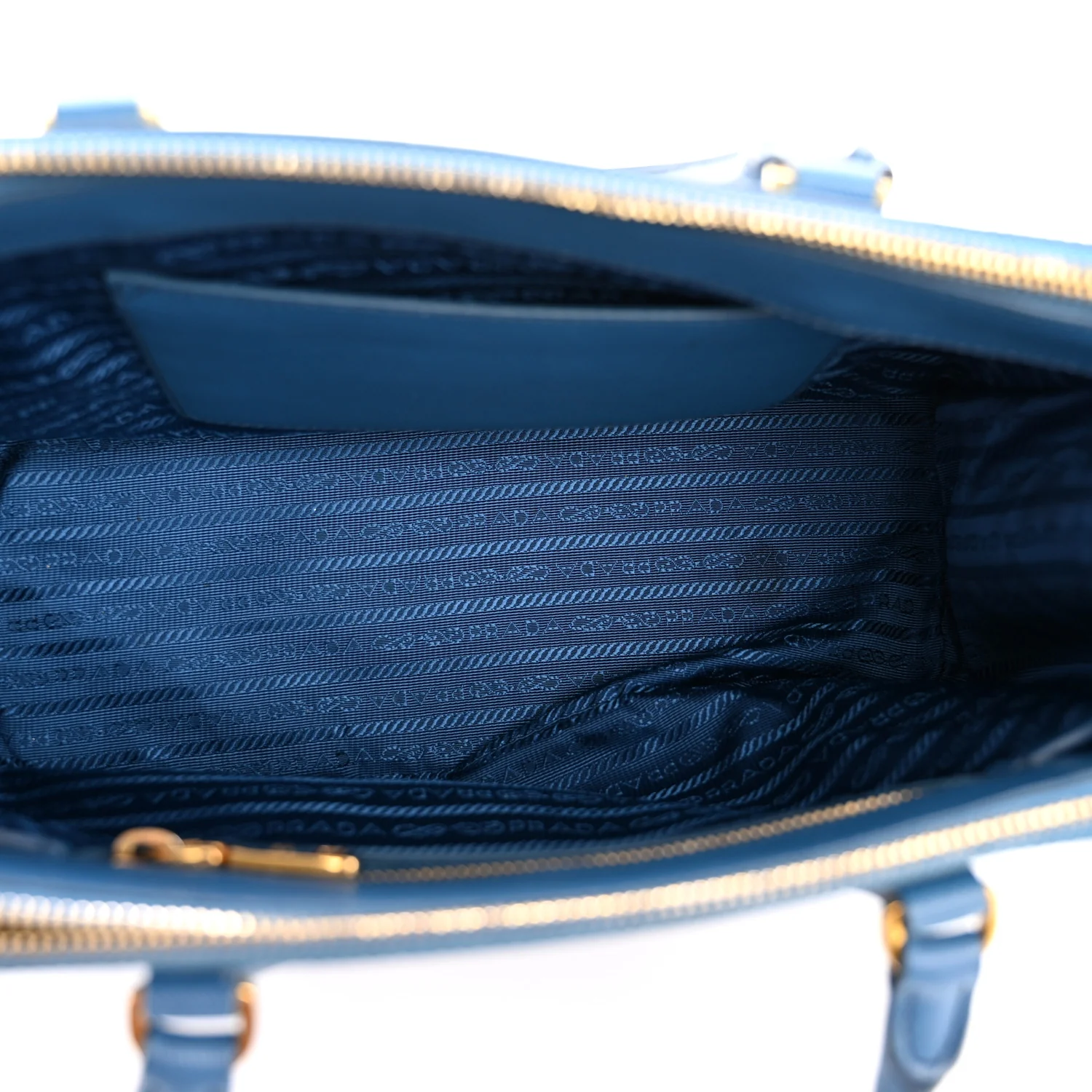 Saffiano Lux Small Galleria Double Zip Tote Cobalto - Image 5