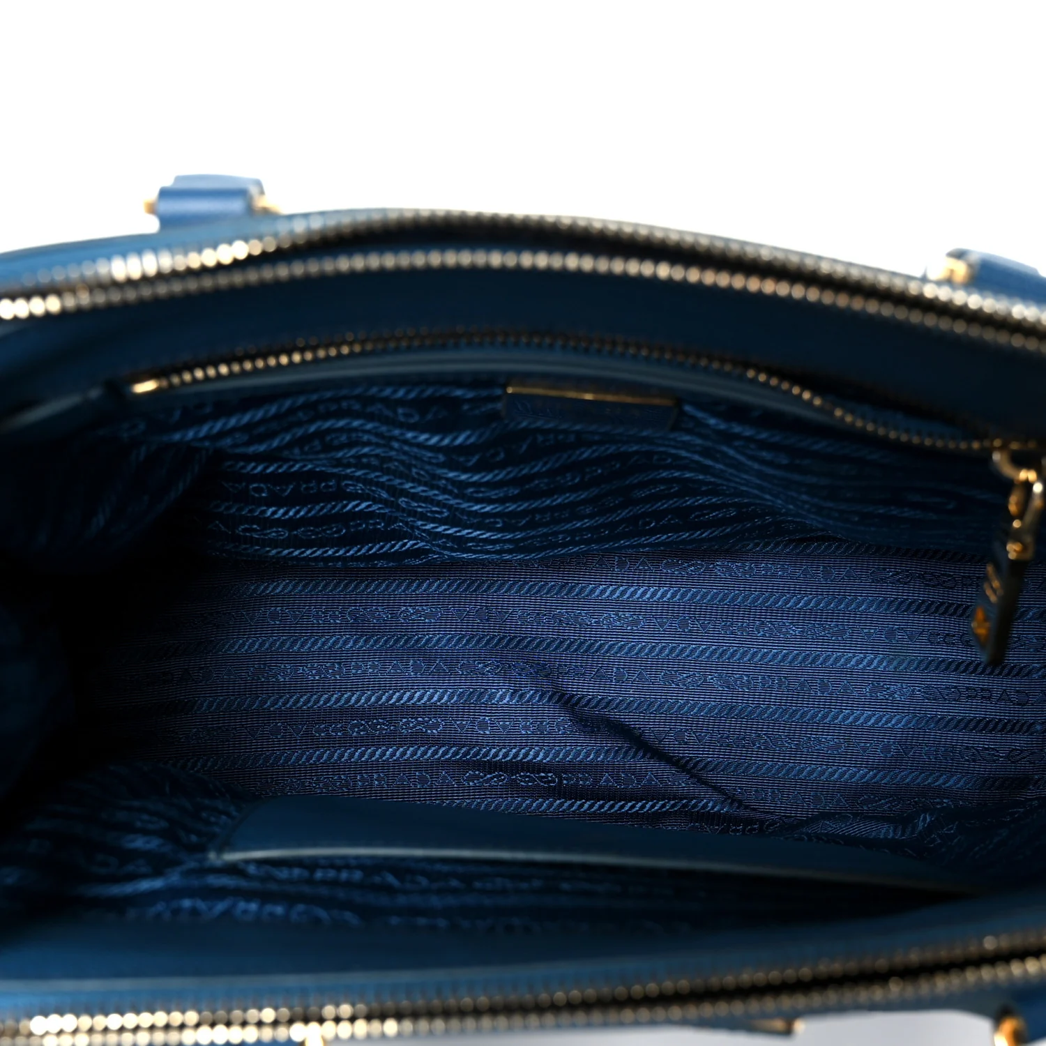 Saffiano Lux Small Galleria Double Zip Tote Cobalto - Image 5