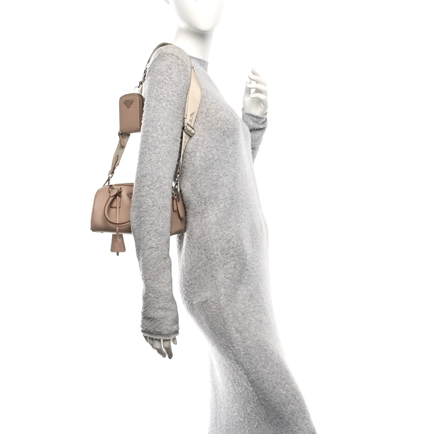 Saffiano Lux Top Handle Crossbody Bag  Cammeo - Image 2