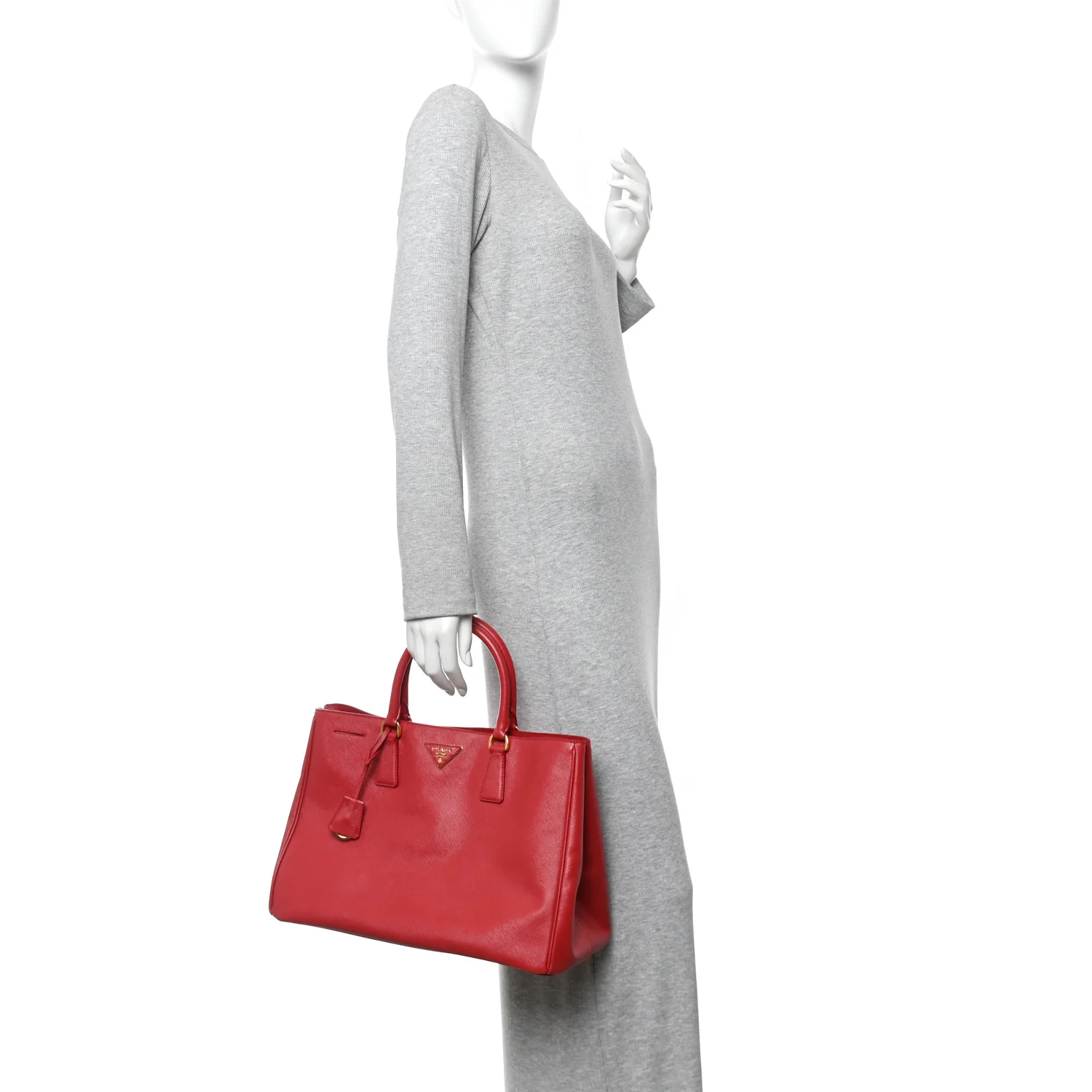 Saffiano Lux Tote Large Fuoco - Image 2