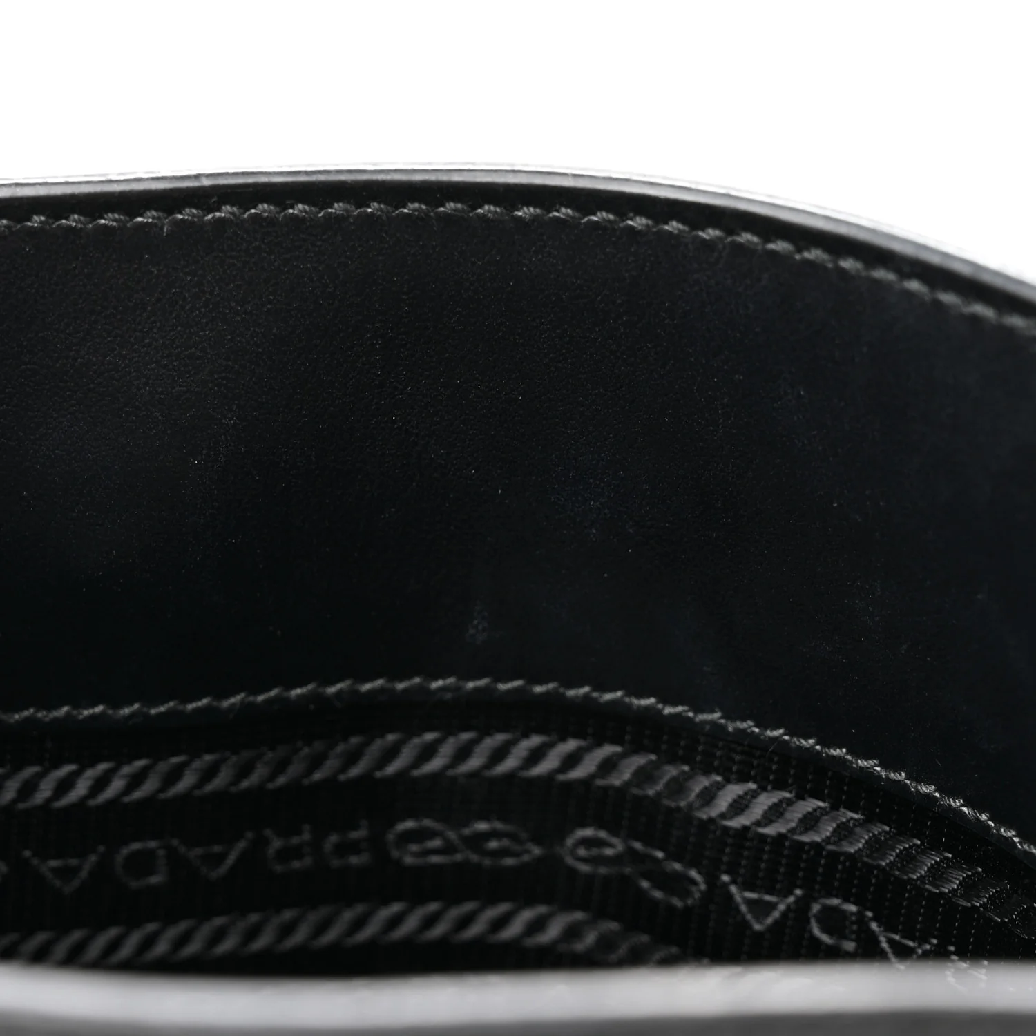 Saffiano Lux Triangle Logo Embossed Small Double Handle Crossbody Tote Black - Image 10