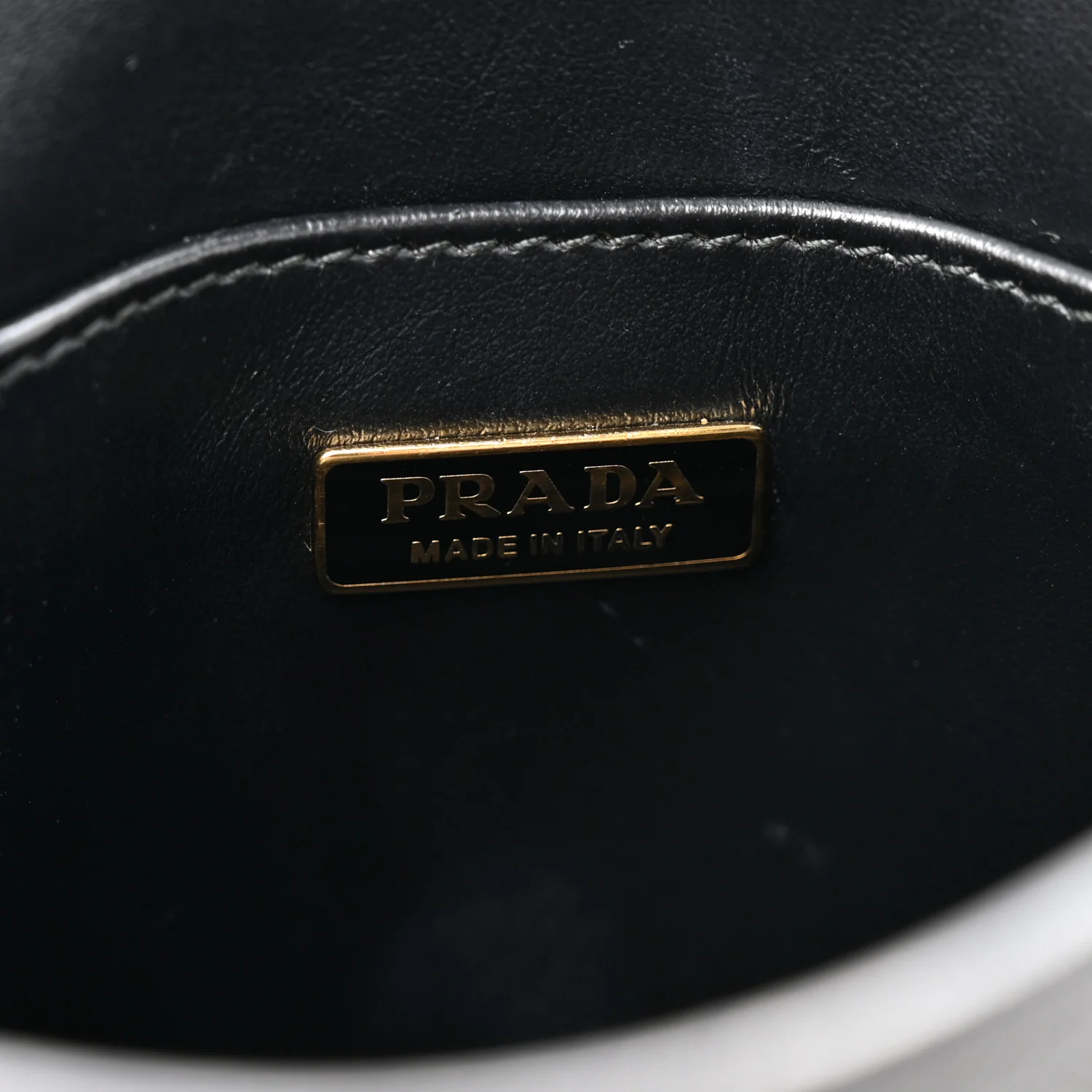 Saffiano Lux Triangle Logo Embossed Small Double Handle Crossbody Tote Black - Image 6